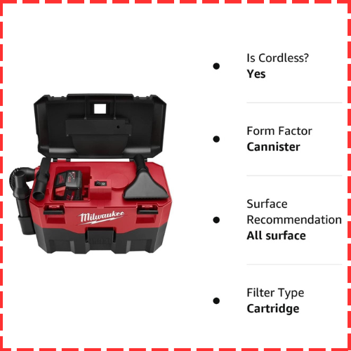Milwaukee 0880-20: Best Cordless Car Vacuum