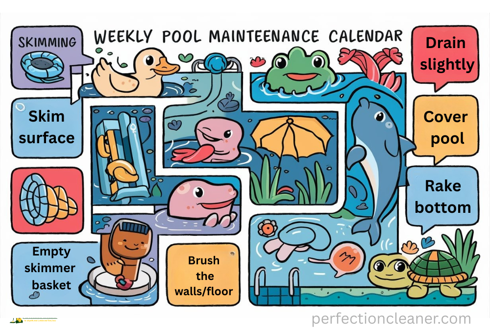 How to Get Leaves Out of Pool Without a Vacuum – The Complete Manual Cleaning Guide 6 Weekly Manual Pool Cleaning Routine