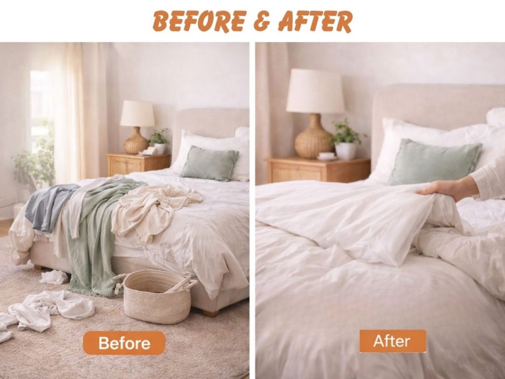 35 Easy Home Cleaning Ideas That Actually Work: A Real Person's Guide 6 Bedroom cleaing ideas