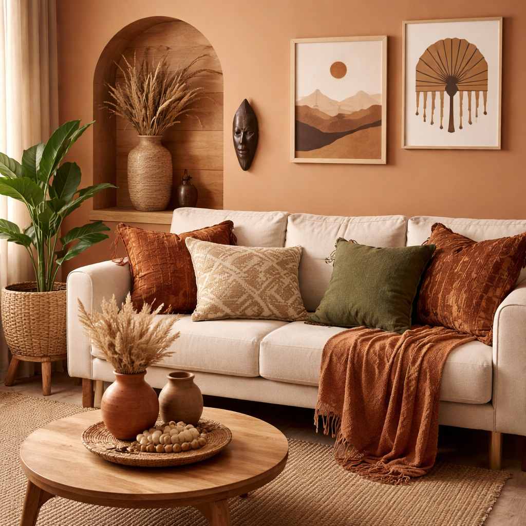 15 Afrohemian Home Decor Ideas for Small Spaces (Stylish, Cozy & Budget-Friendly) 2 Afrohemian Home Decor Ideas