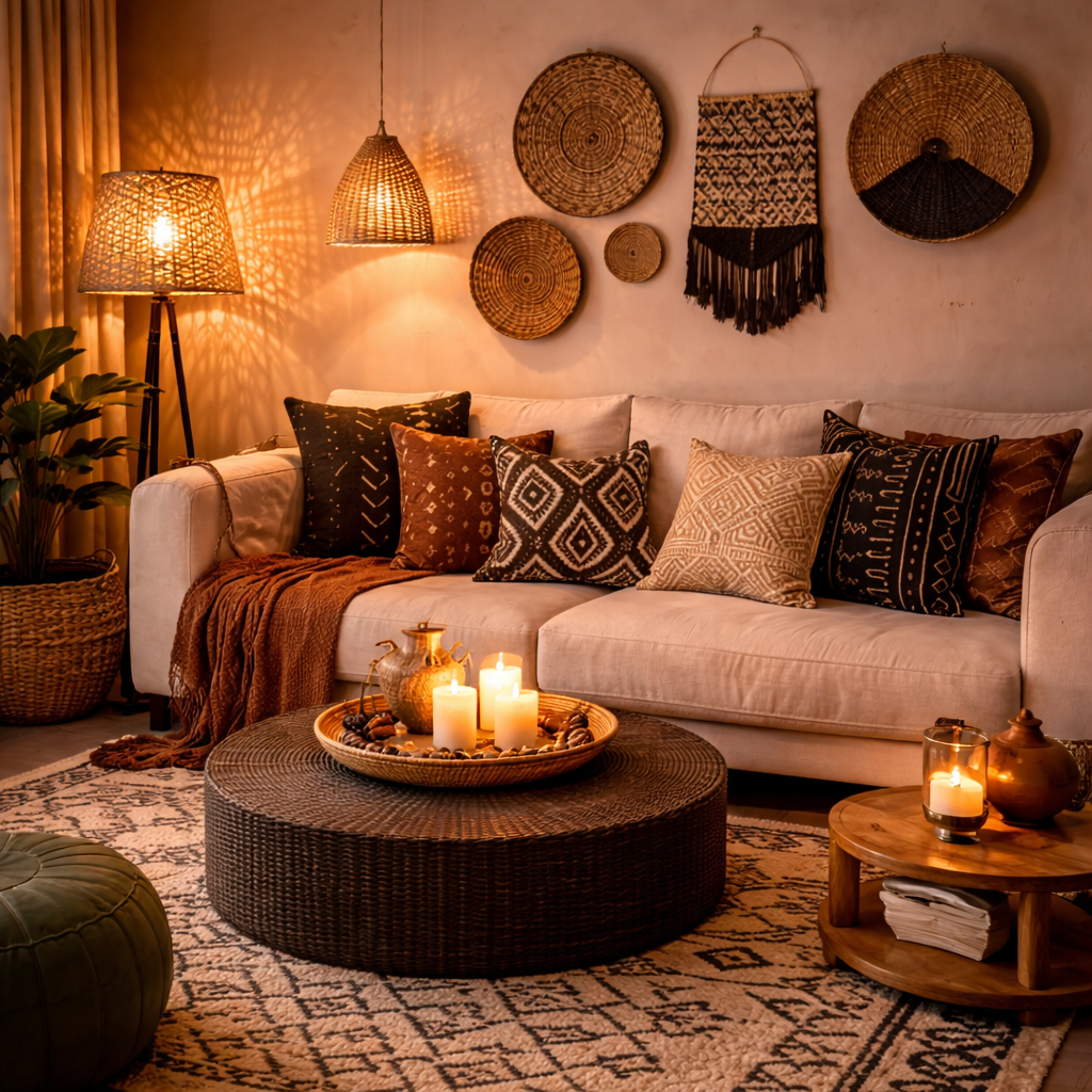 15 Afrohemian Home Decor Ideas for Small Spaces (Stylish, Cozy & Budget-Friendly) 9 Afrohemian Home Decor Ideas