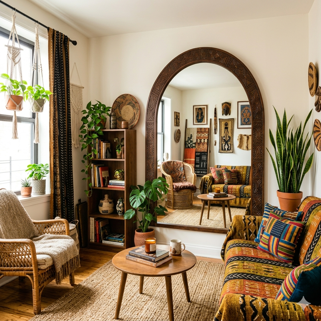 15 Afrohemian Home Decor Ideas for Small Spaces (Stylish, Cozy & Budget-Friendly) 12 Afrohemian Home Decor Ideas