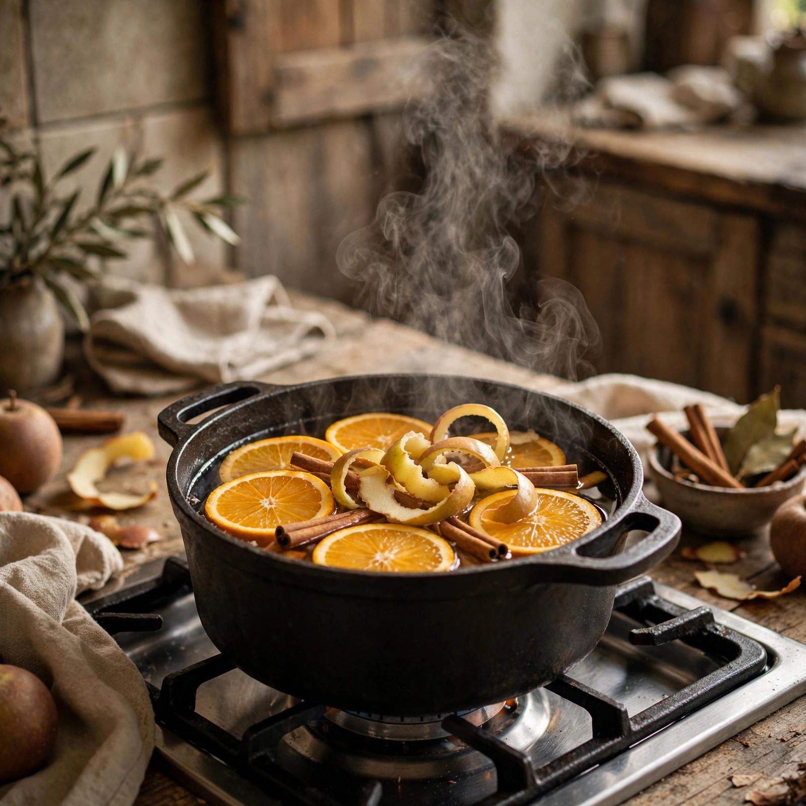15 Cozy Halloween Decor Ideas That Feel Warm, Not Scary 8 Stovetop simmer pot, cozy Halloween decor you can smell