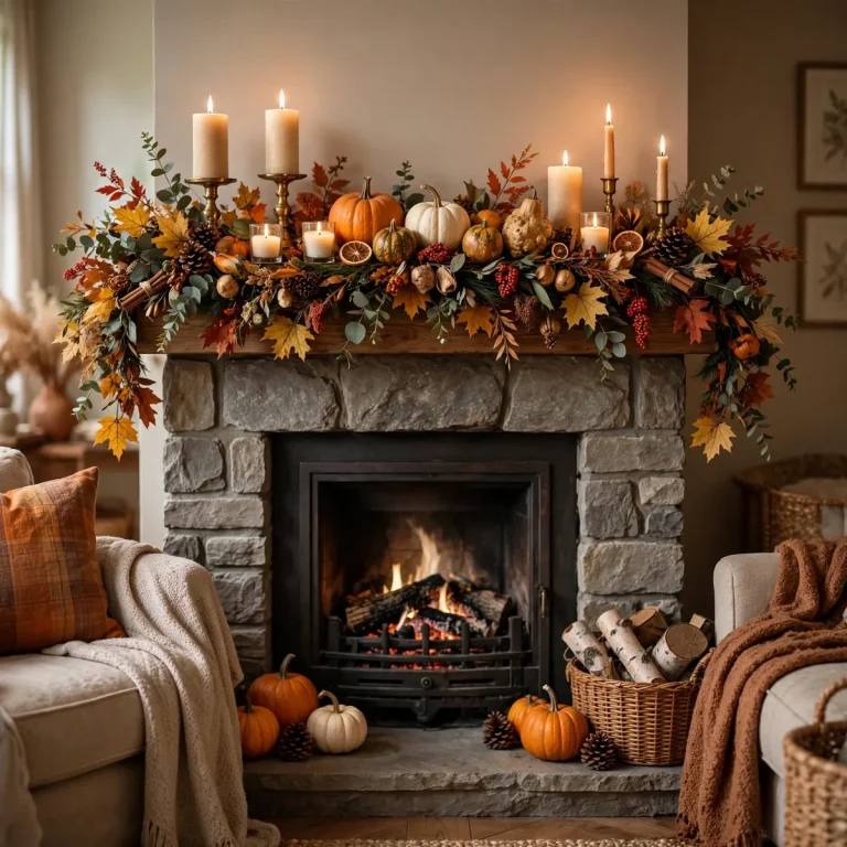 12 Thanksgiving Mantel Decor Ideas Full of Fall Charm 1 thanksgiving mantel decor featured image