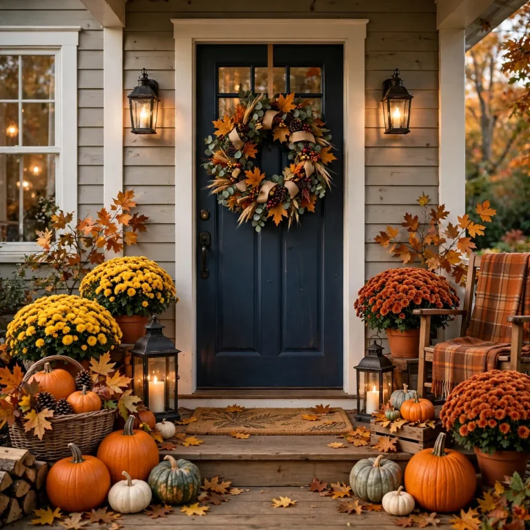 12 Thanksgiving Front Porch Decor Ideas That Welcome Everyone In 4 thanksgiving front porch decor featured image