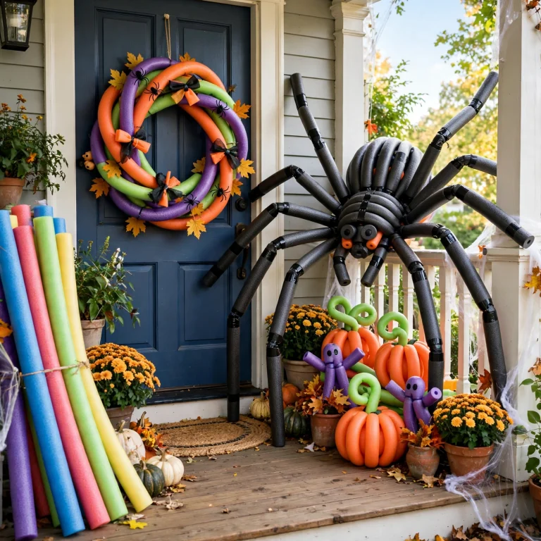 12 Pool Noodle Halloween Decor Ideas That Look Fancy 3 12 Pool Noodle Halloween Decor Ideas That Look Fancy